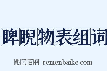 睥睨物表组词是什么意思的图片